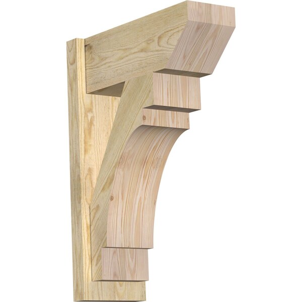 Ekena Millwork Merced Slat Rough Sawn Outlooker, Douglas Fir, 8"W x 20"D x 28"H OUT08X20X28MRC06RDF - main